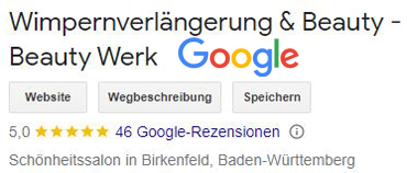 Google Rezensionen Beauty Werk Pforzheim-Birkenfeld